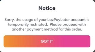 restricted lazpaylater